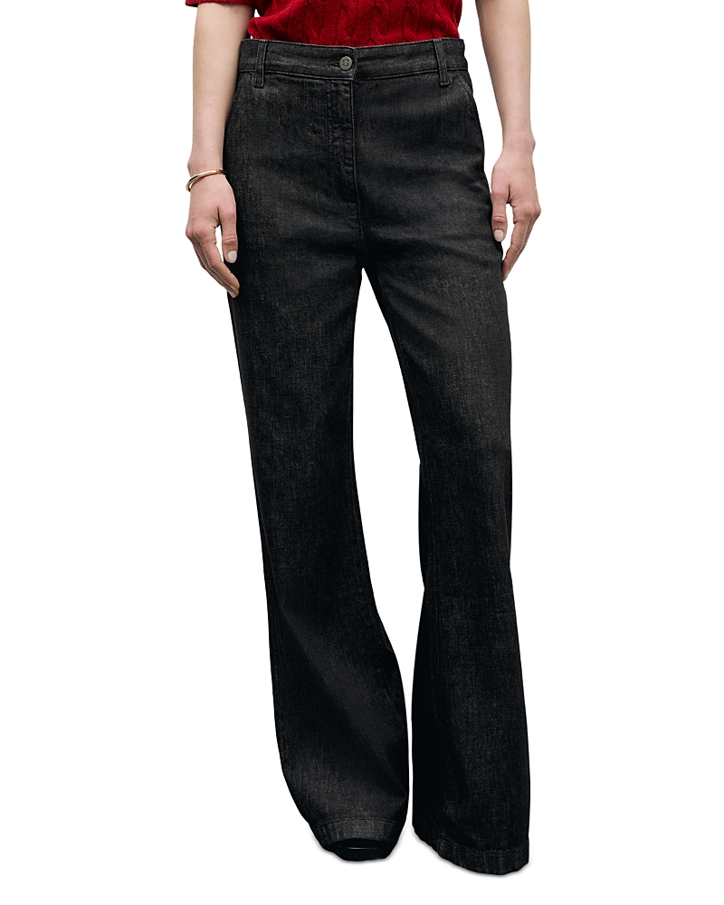 Gerard Darel Indie Wide Leg Jeans in Brown