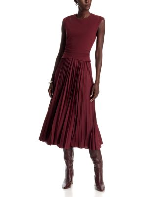 Carly Sleeveless Pleated Dress