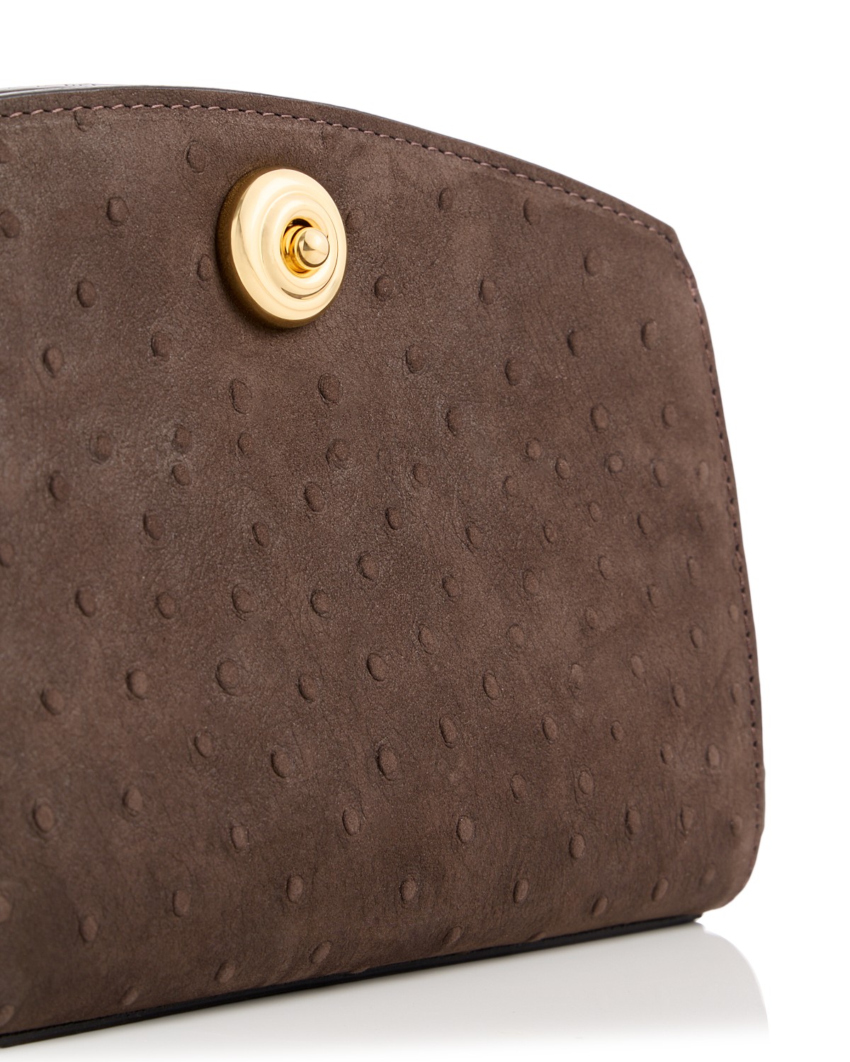 Pushlock Suede Clutch