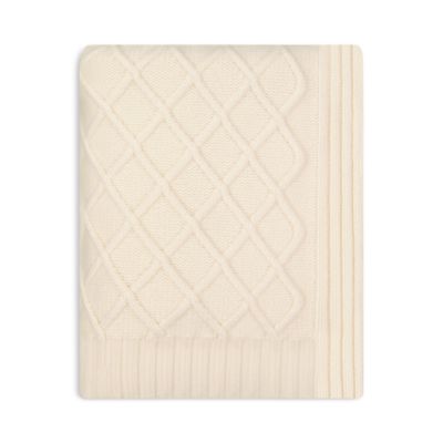 Diamond Knit Cashmere Throw Blanket