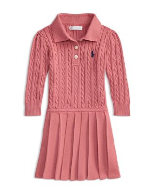 Girls' Mini Cable Polo Sweater Dress - Baby