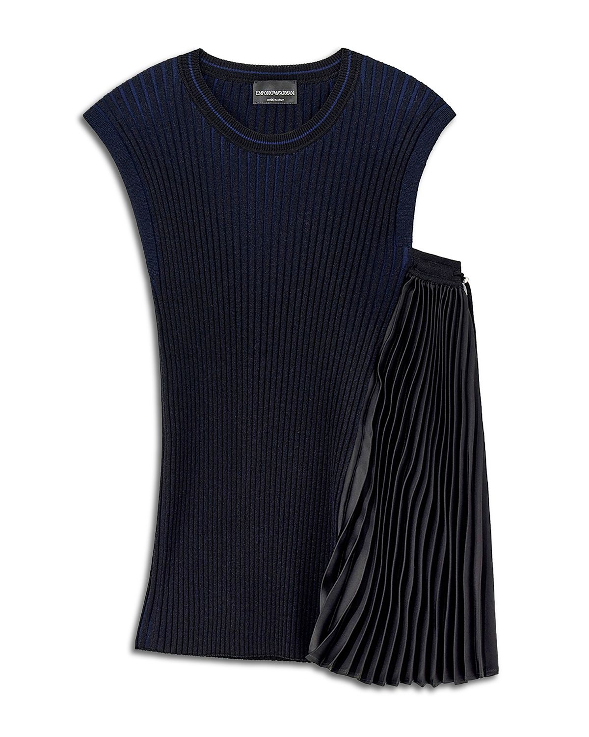 Emporio Armani Asymmetric Ribbed Knit Top