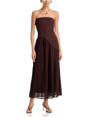 Strapless Curved Seam Maxi Dress - Exclusive