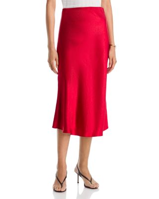 Satin Midi Slip Skirt - Exclusive