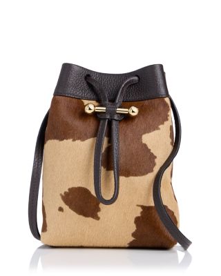 Osette Midi Calf Hair Pouch Bucket Bag