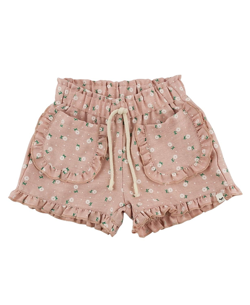 oh baby! Girls' Sunbursts Libby Ruffle Short - Baby, Little Kid