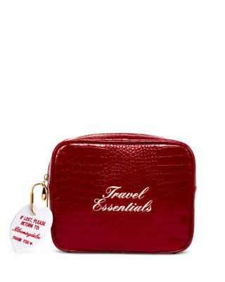 Small Croc Embossed Travel Pouch