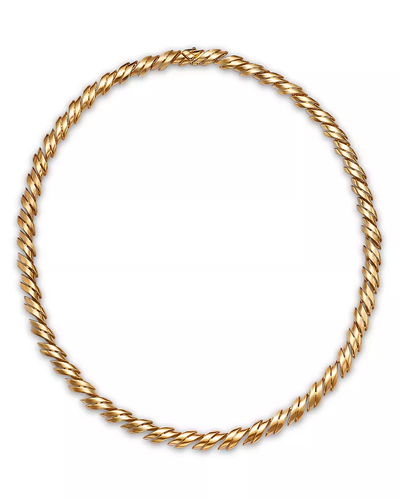 Roberto Coin 18K Yellow Gold San Marco Link Collar Necklace, 17