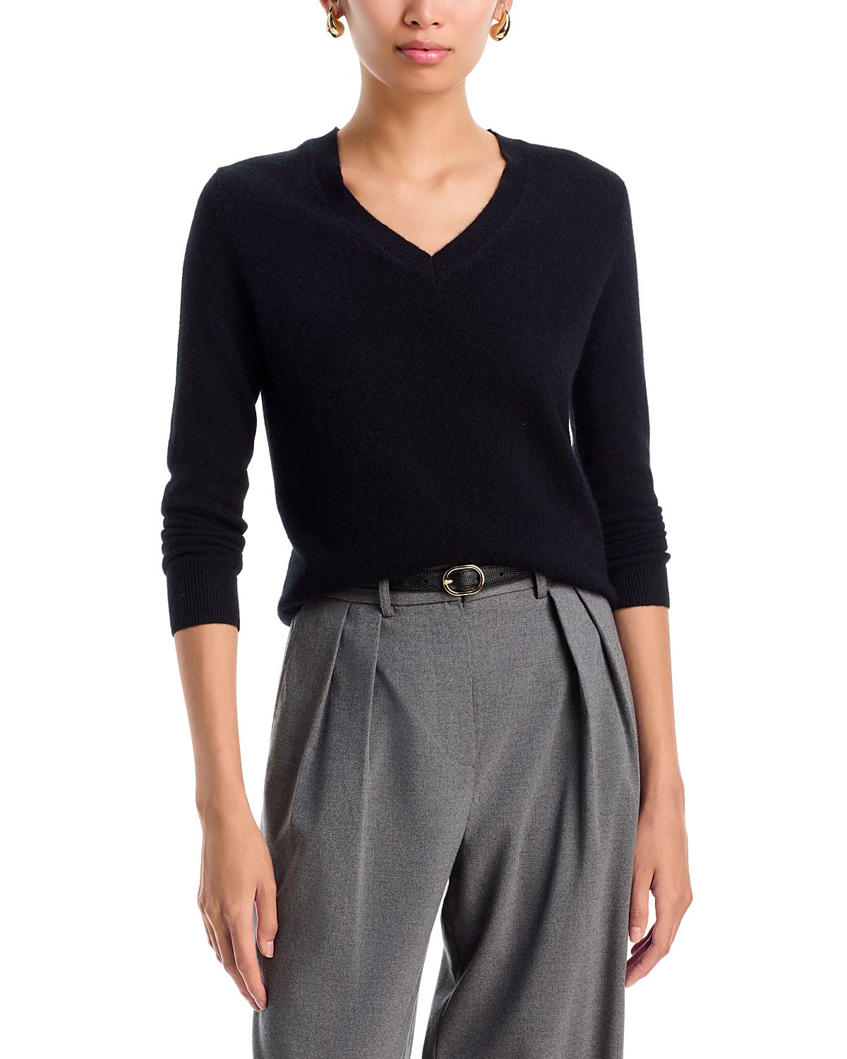 C by Bloomingdale's Cashmere Cashmere V Neck Sweater - Exclusive