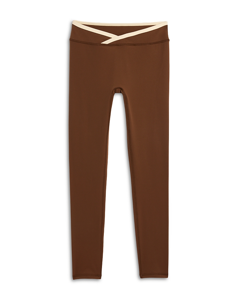 KatieJnyc Girls' Cross Waist Rue Leggings - Big Kid
