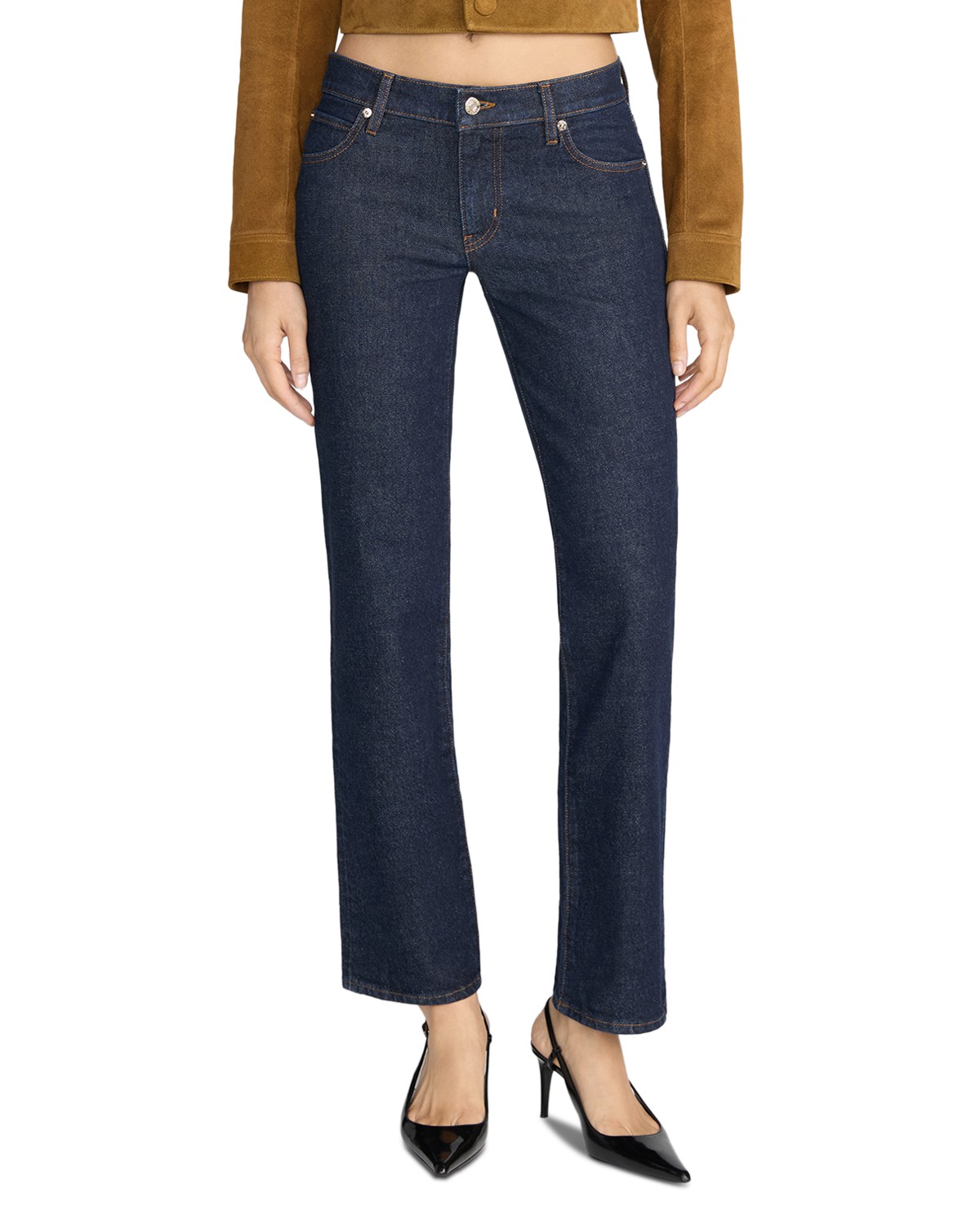 The Cigarette Low Rise Slim Jeans in Rinse