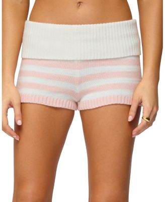  Saphi Striped Foldover Knit Shorts