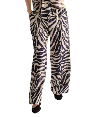  Mia Wide-Leg Linen Pant