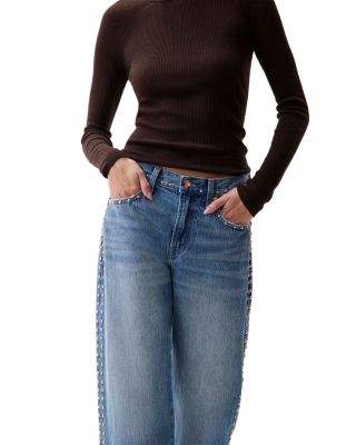 Lexi High Rise Straight Jeans in Star Studded - thumbnail 5