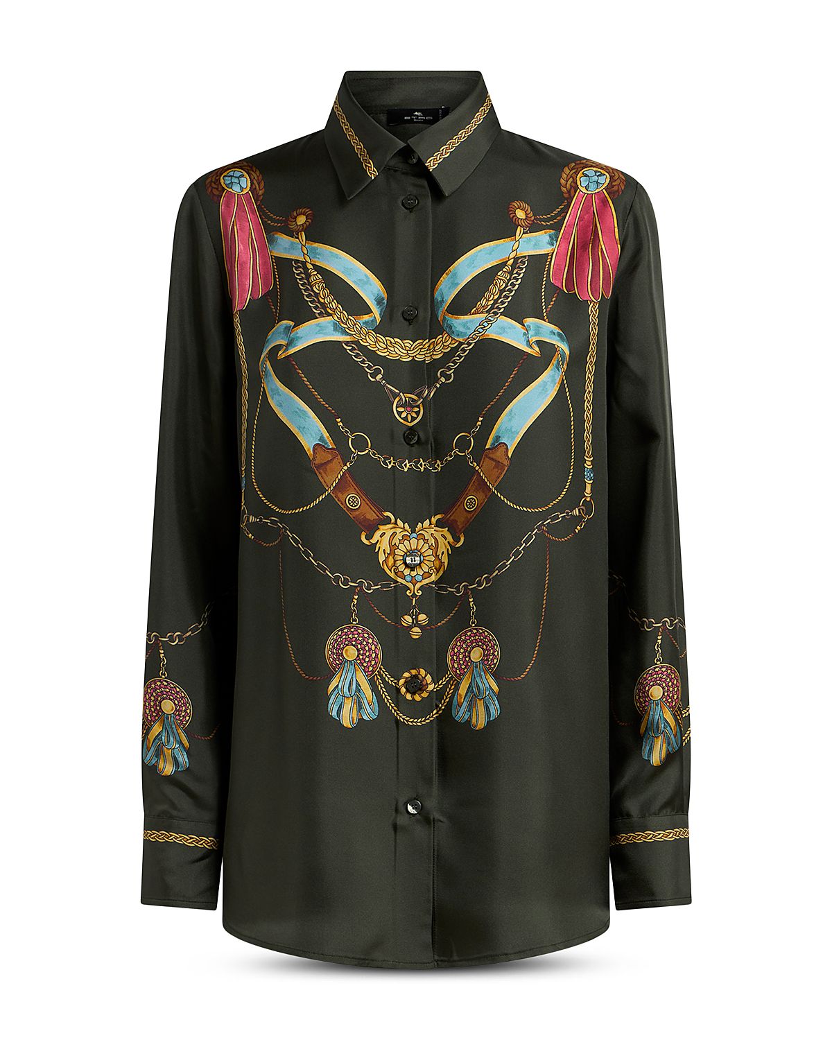Etro Silk Printed Long Sleeve Shirt