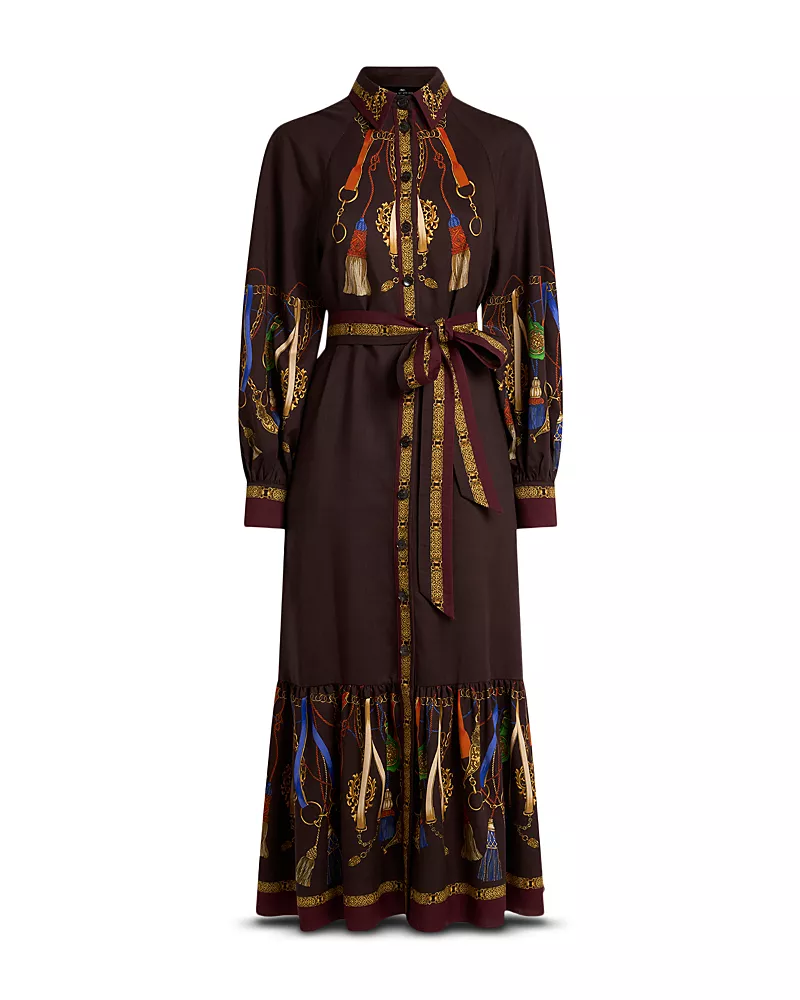 Etro Wool & Silk Shirt Dress