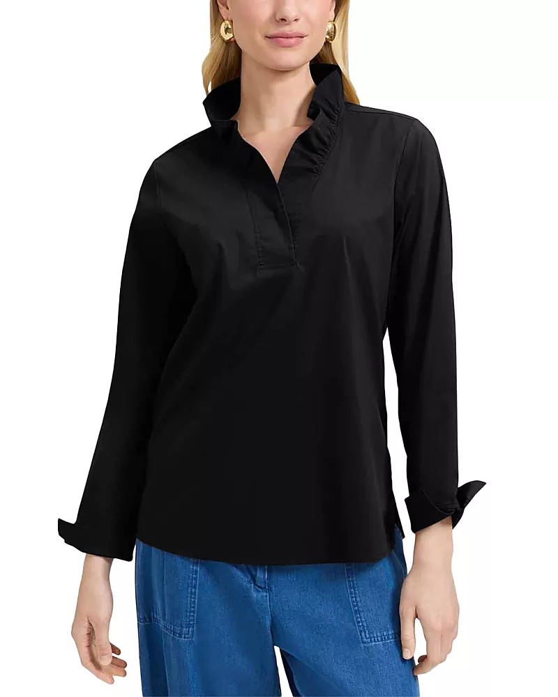 Foxcroft Tammy Long Sleeve Popover Top