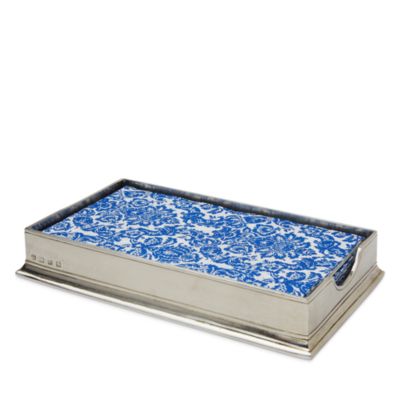 Pewter Napkin Box & Paper Napkin Set
