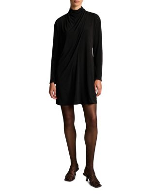Draped Cowl Neck Long Sleeve Top