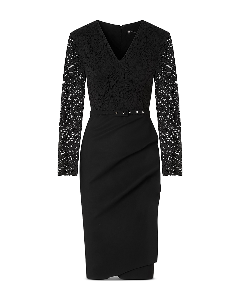 Chiara Boni La Petite Robe Maode Lace Bodice V Neck Dress
