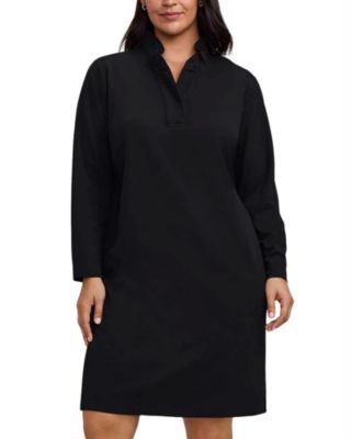 Tammy Ruffle Neck Crepe Dress