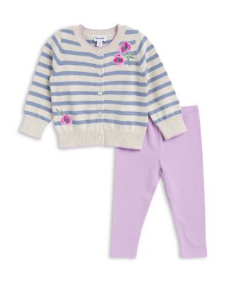 Girls' Sage Flower Cardigan & Leggings Set - Baby