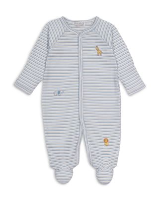 Boys' Striped Embroidered Animals Footie - Baby