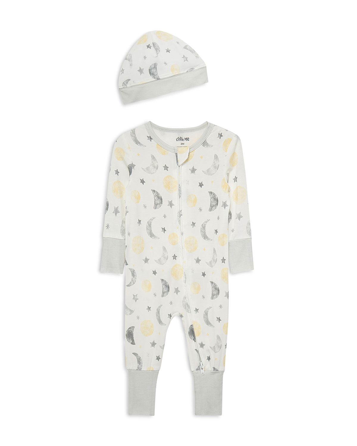 Little Me Unisex Moonlight Coverall and Hat - Baby