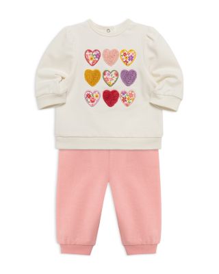 Girls' Hearts Active Top & Pants Set - Baby