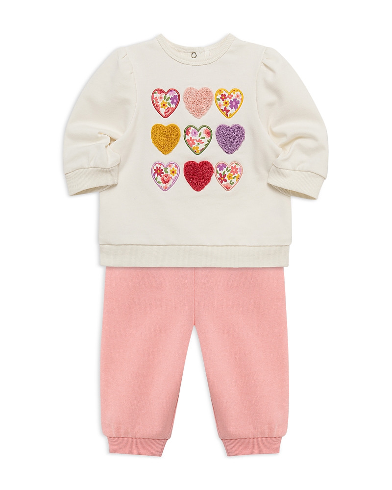 Little Me Girls' Hearts Active Top & Pants Set - Baby