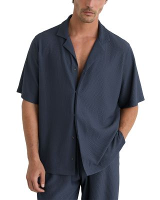 Samson Textured Short Sleeve Cuban Shirt