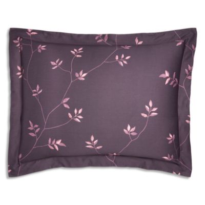 Gaia Aubergine Flanged King Sham