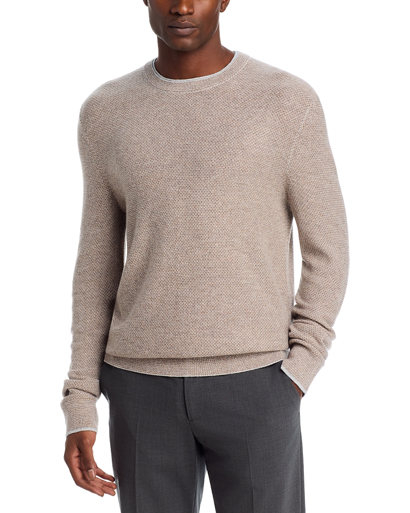 The Men's Store At Bloomingdale's Jacquard Wool Cashmere Crewneck Sweater - Exclusive