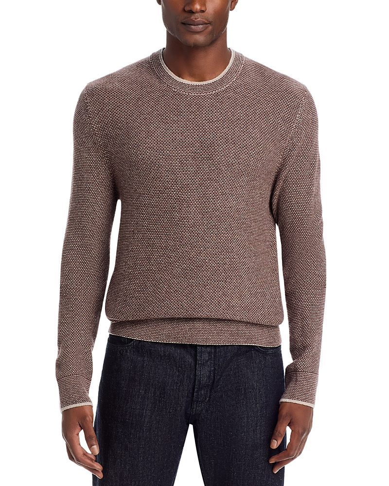 The Men's Store at Bloomingdale's Jacquard Wool Cashmere Crewneck Sweater - Exclusive