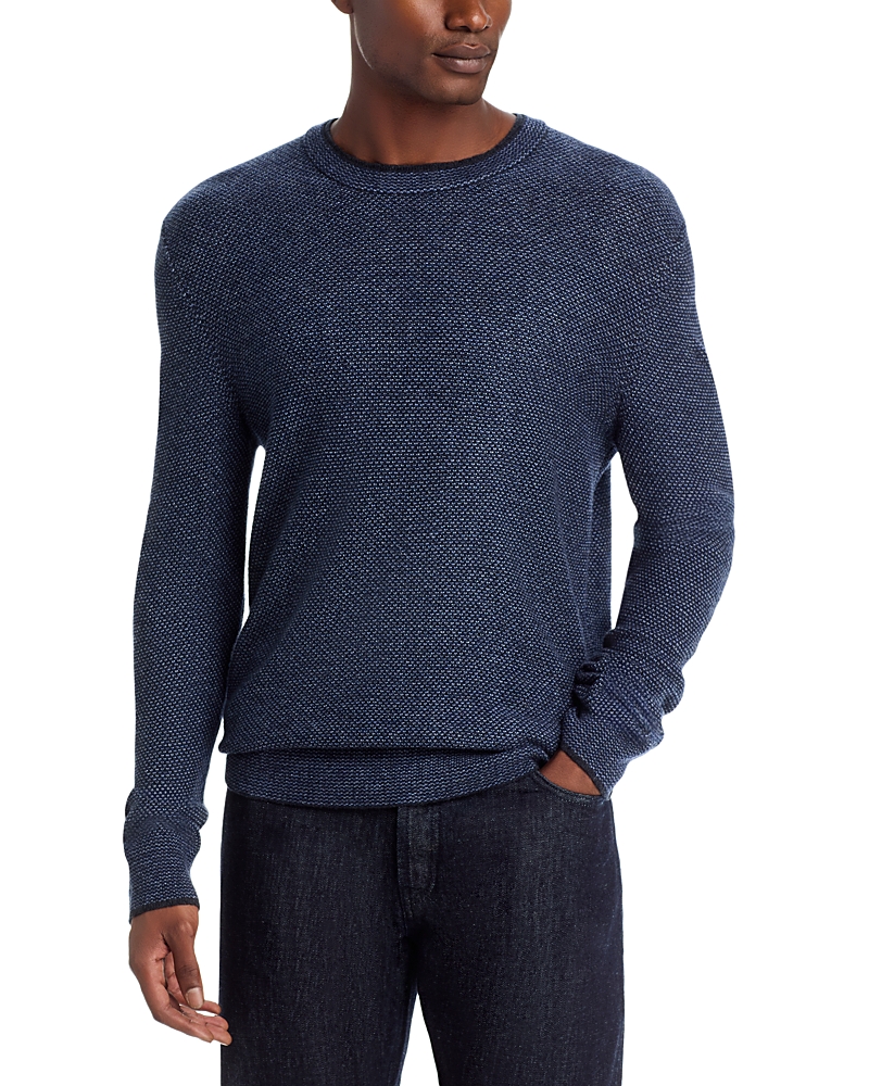 The Men's Store at Bloomingdale's Jacquard Wool Cashmere Crewneck Sweater - Exclusive