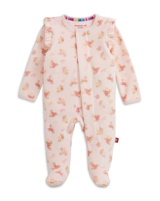 Girls' Printed Velour Footie - Baby