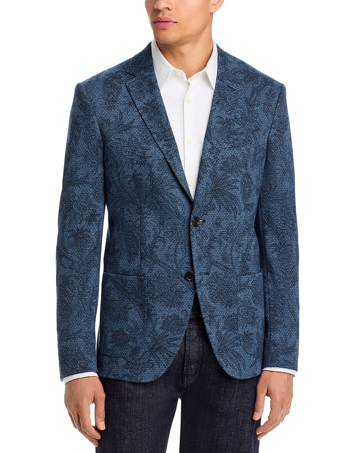 Etro Regular Fit Printed Paisley Cotton Blend Jacket