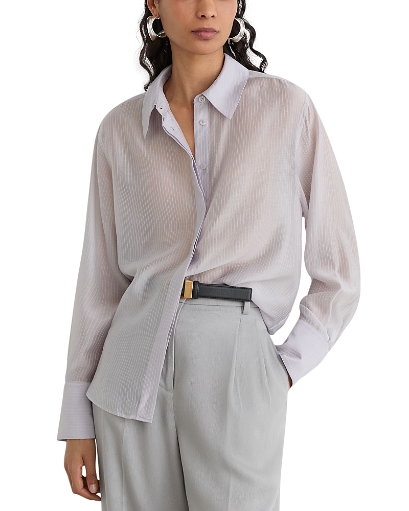 Reiss Sheer Striped Shirt