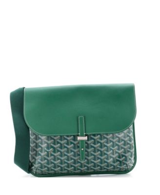   Coursier Messenger Bag Coated Canvas and Leather