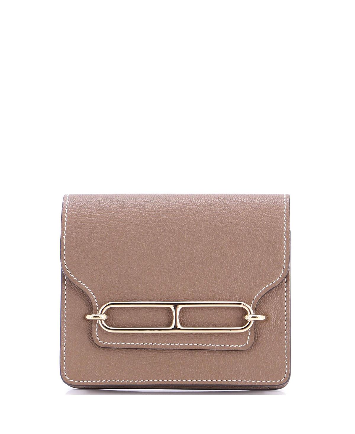 Pre-Owned HERMES Roulis Slim Wallet Chevre Mysore