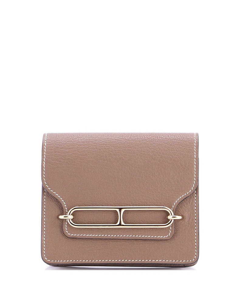 Pre-Owned HERMES Roulis Slim Wallet Chevre Mysore
