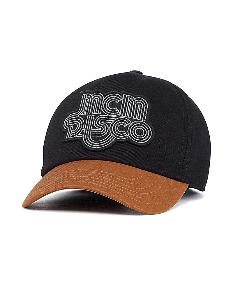 Mcm Disco Logo Embroidery Cap in Cotton Twill