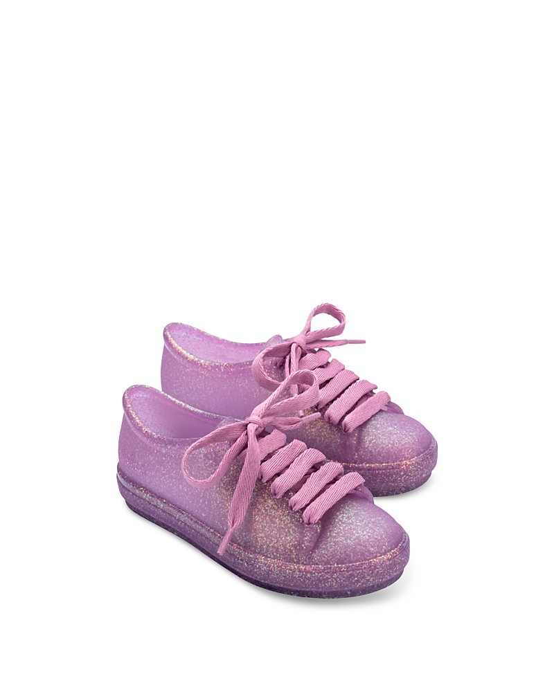 Mini Melissa Girls' Hip Glitter Lace Up Sneakers Little Kid, Big Kid