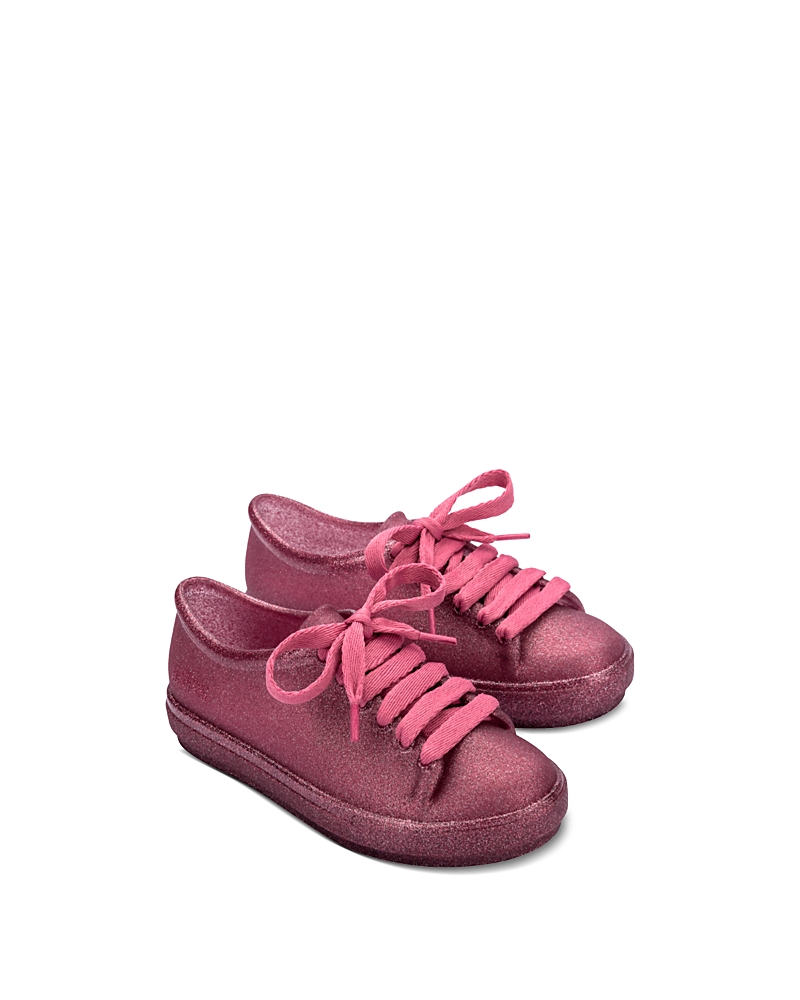 Mini Melissa Girls' Hip Glitter Lace Up Sneakers Little Kid, Big Kid