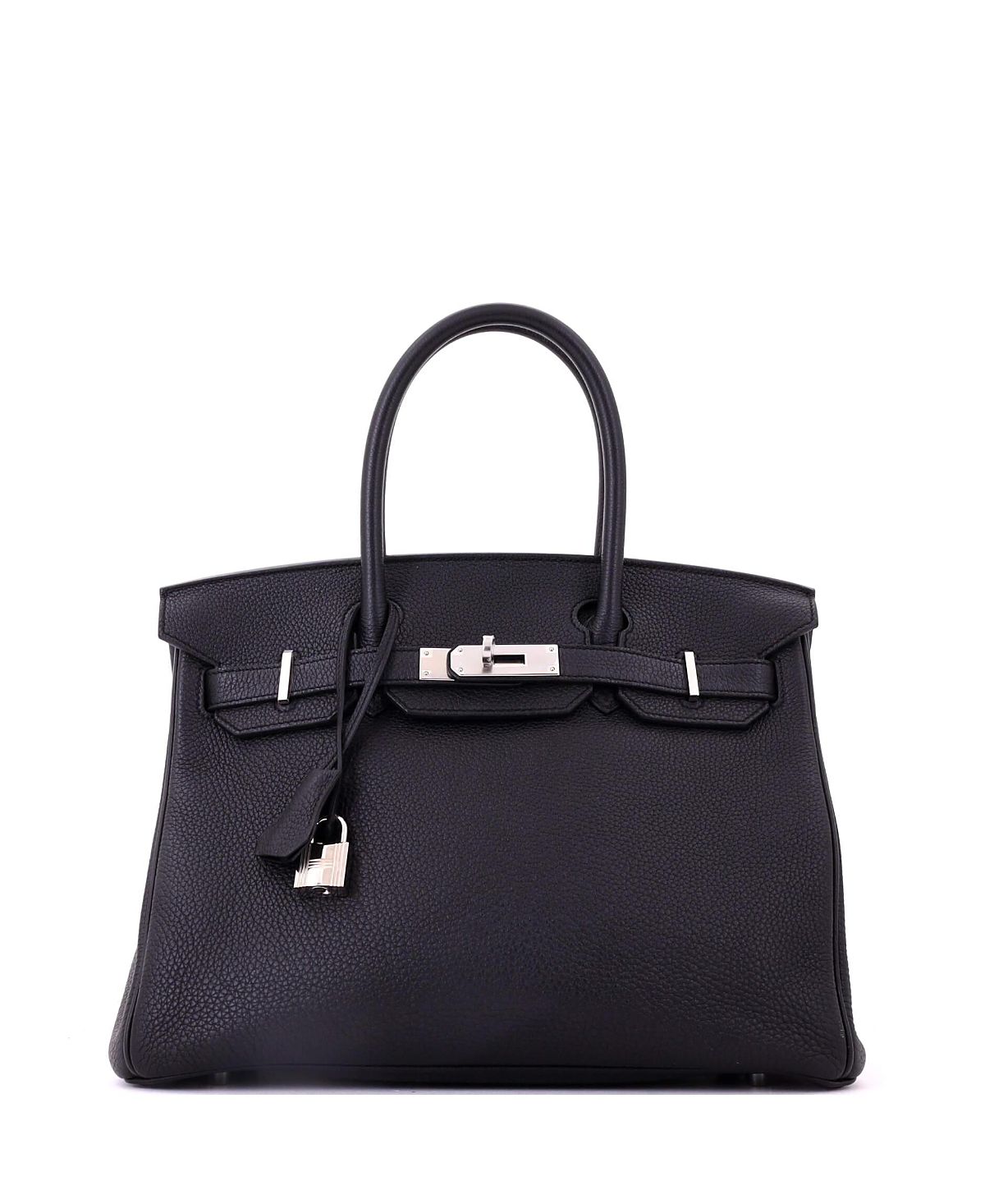 Pre-Owned HERMES Birkin 30 Handbag Black Togo with Palladium Hardware