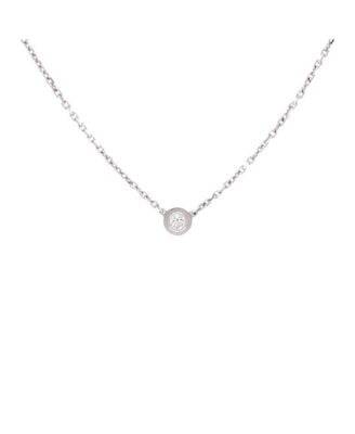  XS Cartier D'Amour Pendant Necklace 18K White Gold and Diamond, 16.25"