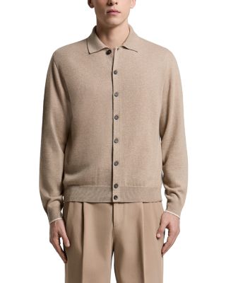 Knit Extra Fine Wool & Cashmere Button Sweater