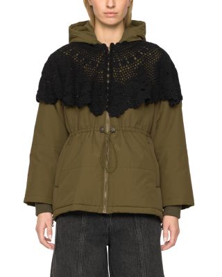 Wright Crochet Cape Puffer Coat