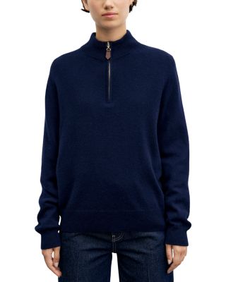 Gerard Darel Rhia Cashmere Half Zip Sweater