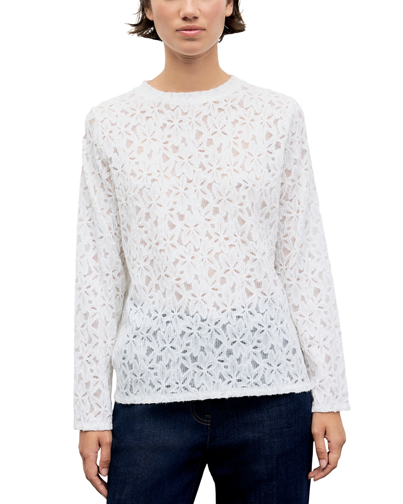 Gerard Darel Baby Textured Burnout Pattern Top